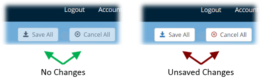 Illustration of Save/Cancel buttons in different states