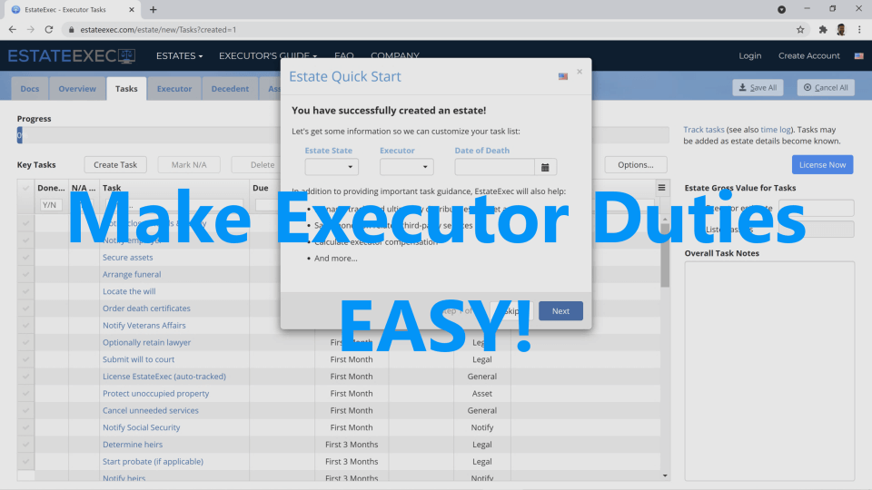 EstateExec Executor Video Tour