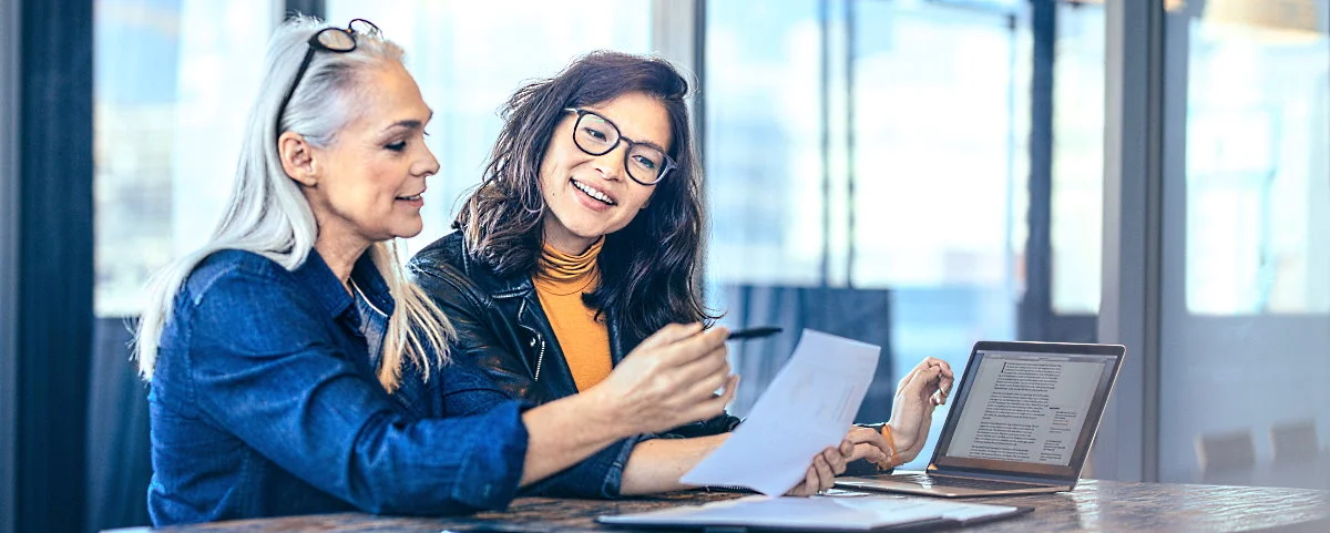 Woman working with an executor